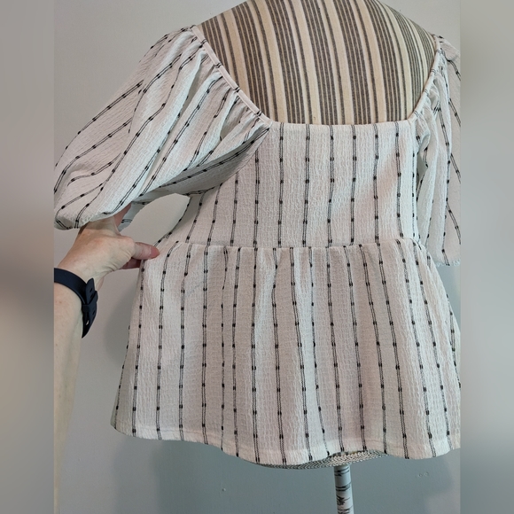 Madewell pufffy sleeve white top nwot - Picture 10 of 15